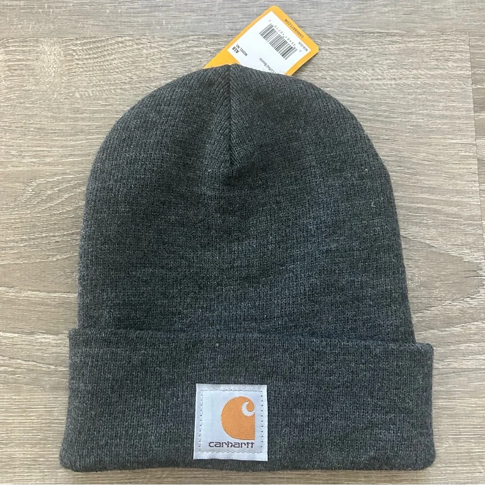 Carhartt Knit Cuffed Gray Beanie - Picture 1 of 6